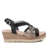 Xti Women's Wedge Sandals In Black In Multi