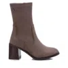 Xti Women's Side Zip Booties In Taupe In Grey