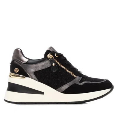 Xti Women's Side Zipper Wedge Sneakers By  In Black