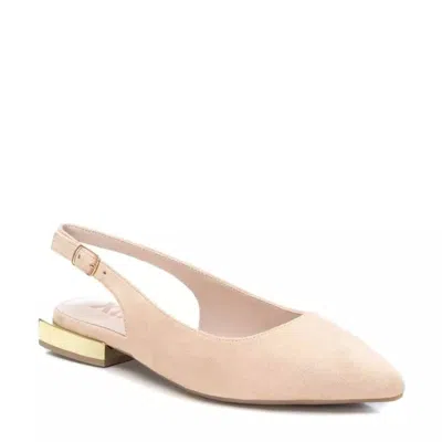 Xti Women's Slingback Suede Flats Shoes In Beige