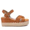 Xti Women's Suede Wedge Sandals In Camel In Brown