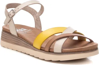 Xti Women's Strappy Comfort Sandals In Beige In Yellow