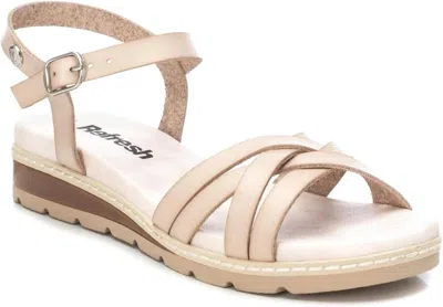 Xti Women's Strappy Comfort Sandals In Light Beige In Brown
