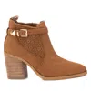 Shop Xti Women's Suede Ankle Booties By  In Brown