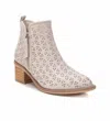 Xti Women's Suede Ankle Booties In Ice In White