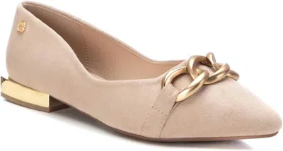 Xti Women's Suede Ballet Flats Shoes In Beige In Brown