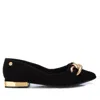 Shop Xti Women's Suede Ballet Flats Shoes In Black