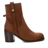 Xti Women's Suede Block Heel Booties In Taupe In Brown
