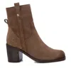 Xti Women's Suede Block Heel Booties Carmela By  In Grey