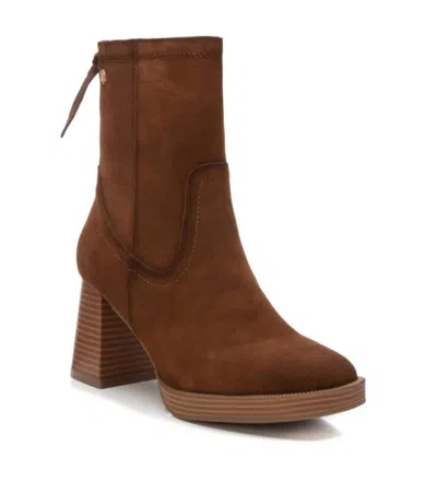 Xti Women's Suede Booties In Camel In Multi