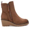 Xti Women's Suede Booties In Camel In Multi