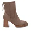 Xti Women's Suede Booties In Taupe In Brown
