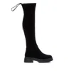 Xti 142122 Womens Drawstring Hem Manmade Knee-high Boots In Black