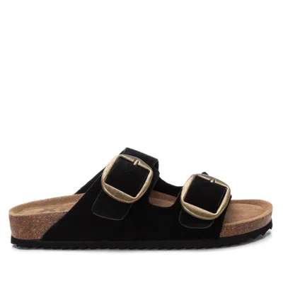 Xti Women's Suede Double Strap Buckle Sandals By  In Black