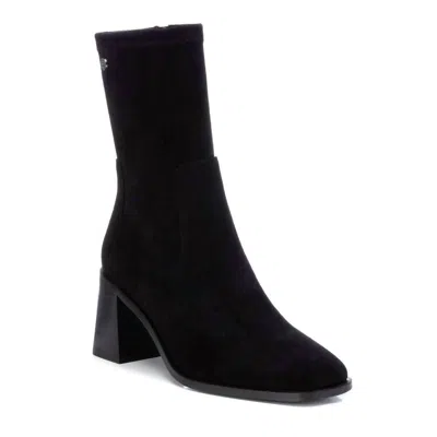 Xti Women's Suede Dress Booties In Black In Blue
