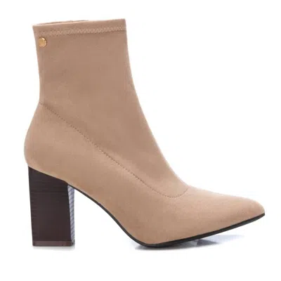Xti Women's Suede Dress Booties In Medium Beige In Multi