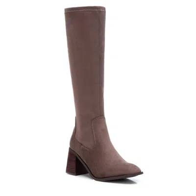 Xti Women's Suede Dress Boots In Light Brown In Grey