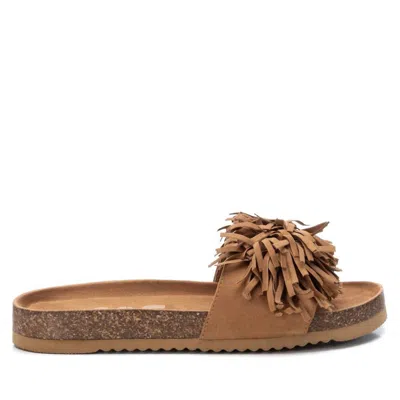Xti Women's Suede Flat Sandals In Medium Brown In Multi