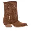 Xti Women's 144470 Block Heeled Booties In Camel In Animal Print
