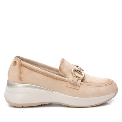Xti Women's Suede Gold Chain Moccasins In Beige In Brown
