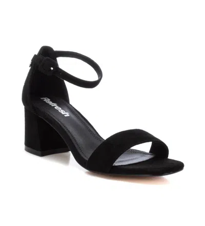 Xti Women's Suede Heeled Sandals In Black