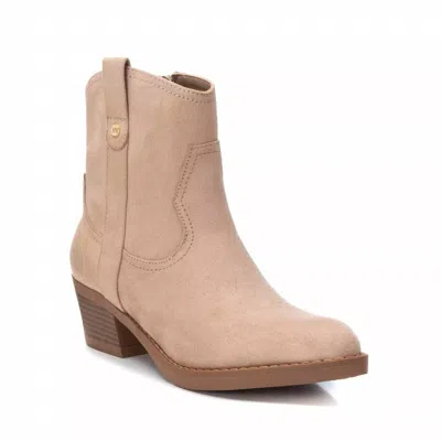 Xti Women's Suede Italian Western Boots In Beige/khaki In Multi