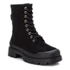 Xti Women's Suede Lace-up Booties In Black In Black