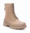 Xti Women's Suede Lace-up Booties In Beige In Beige