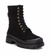 Xti Women's Suede Lace-up Booties In Black In Black