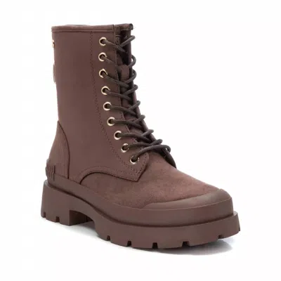 Xti Women's Suede Lace-up Booties In Brown