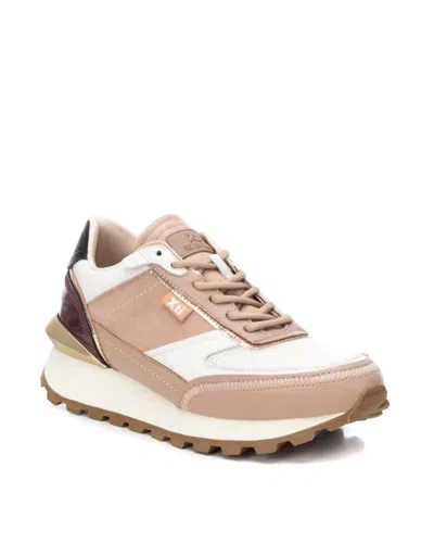 Xti Women's Suede Lace-up Sneakers In Beige