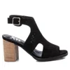Xti Women's Suede Sandals In Black In Black