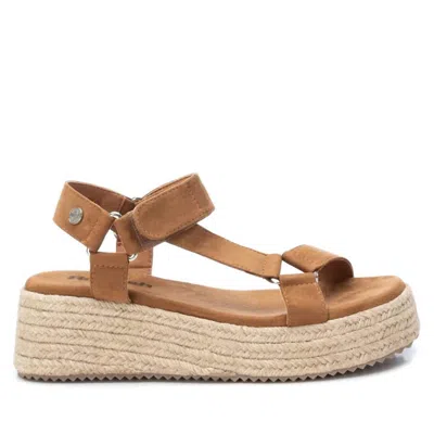 Xti Women's Suede Strappy Sandals In Medium Brown In Multi
