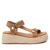 Xti Women's Suede Strappy Sandals With Jute Platform By _ In Multi