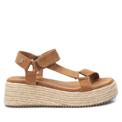 Xti Women's Suede Strappy Sandals With Jute Platform By _ In Multi