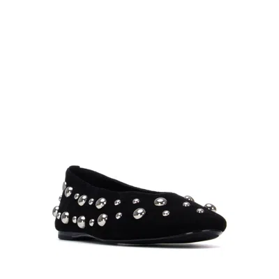 Xti Women's Suede Studded Ballet Flats In Black