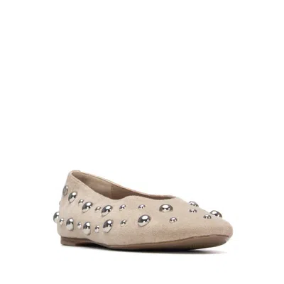 Xti Women's Suede Studded Ballet Flats In Brown
