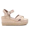 Xti Women's Suede Wedge Sandals In Beige In Beige