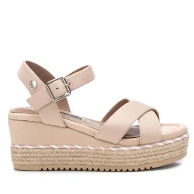 Xti Women's Suede Wedge Sandals In Beige