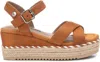 Xti Women's Suede Wedge Sandals In Camel In Brown