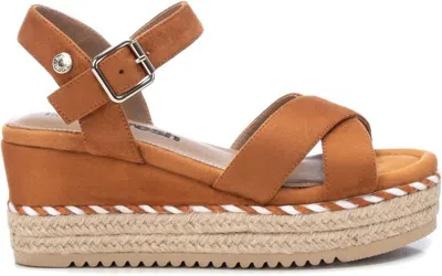 Xti Women's Suede Wedge Sandals In Camel In Brown
