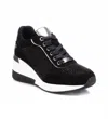 Xti Women's Suede Wedge Sneakers In Black In Black