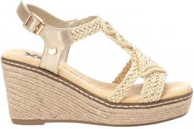 Xti Women's Tele Open Toe Sandals In Gold Tele In Brown