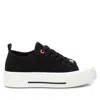 Xti Women's Urban Style Canvas Platform Sneakers Refresh By  In Black