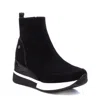 Xti Women's Suede Wedge Booties In Black In Black