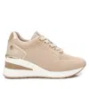 Xti Women's Wedge Lace-up Sneakers In Beige In Beige