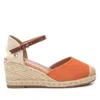 Xti Women's Wedge Espadrilles With Closed Toe In Orange
