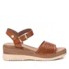 Shop Xti Women's Wedge Sandals In Camel In Brown