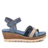 Xti Women's Wedge Sandals In Jeans In Grey