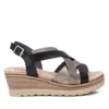 Xti Women's Wedge Sandals In Plumb In Multi